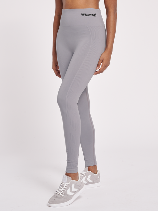 hmlTIF SEAMLESS HIGH WAIST TIGHTS, MINIMAL GRAY, model