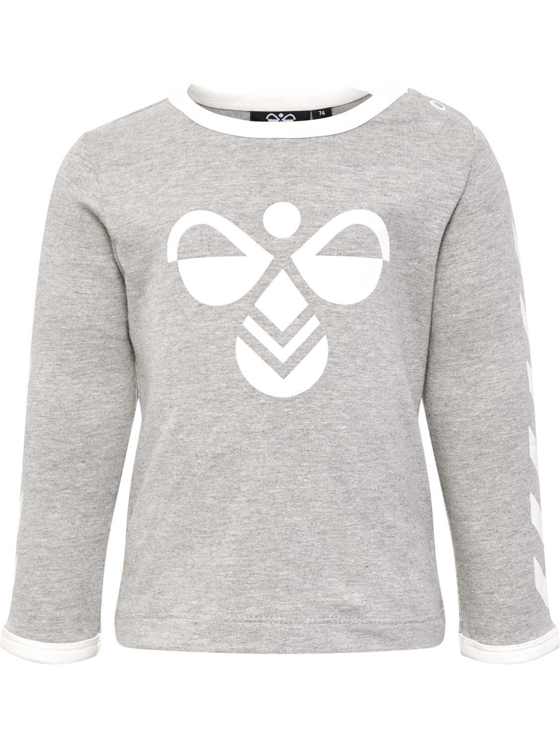 hmlFLIPPER T-SHIRT L/S 2-PACK, GREY MELANGE/BLUE NIGHTS, packshot