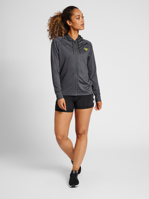 hmlGG12 TRAINING HOODIE WOMAN, FORGED IRON, model