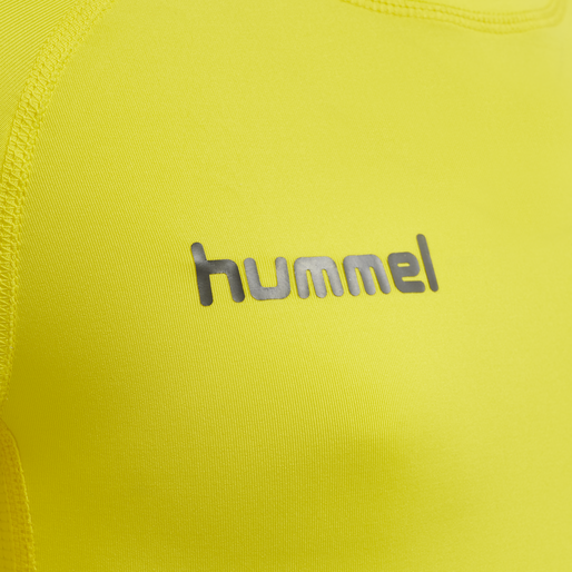 HUMMEL FIRST PERFORMANCE KIDS JERSEY L/S, BLAZING YELLOW, packshot