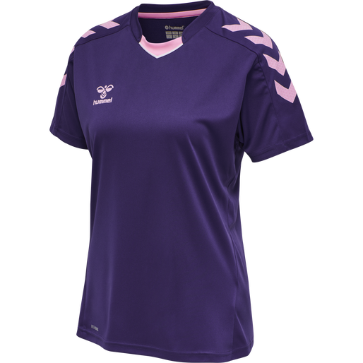 hmlCORE XK POLY JERSEY S/S WOMAN, ACAI, packshot