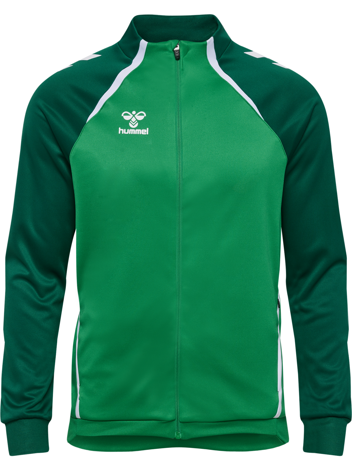 hmlLEAD 2.0 TRACK ZIP JACKET, JELLY BEAN/EVERGREEN, packshot