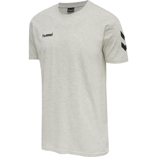 HUMMEL GO COTTON T-SHIRT S/S, EGRET MELANGE, packshot