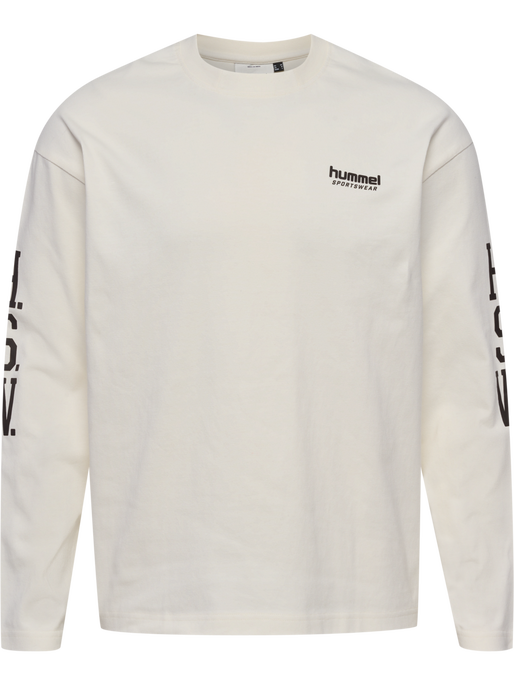 hmlLOOSE T-SHIRT L/S SW STADIUM, TOFU hmlLOOSE T-SHIRT L/S SW STADIUM, TOFU, packshot