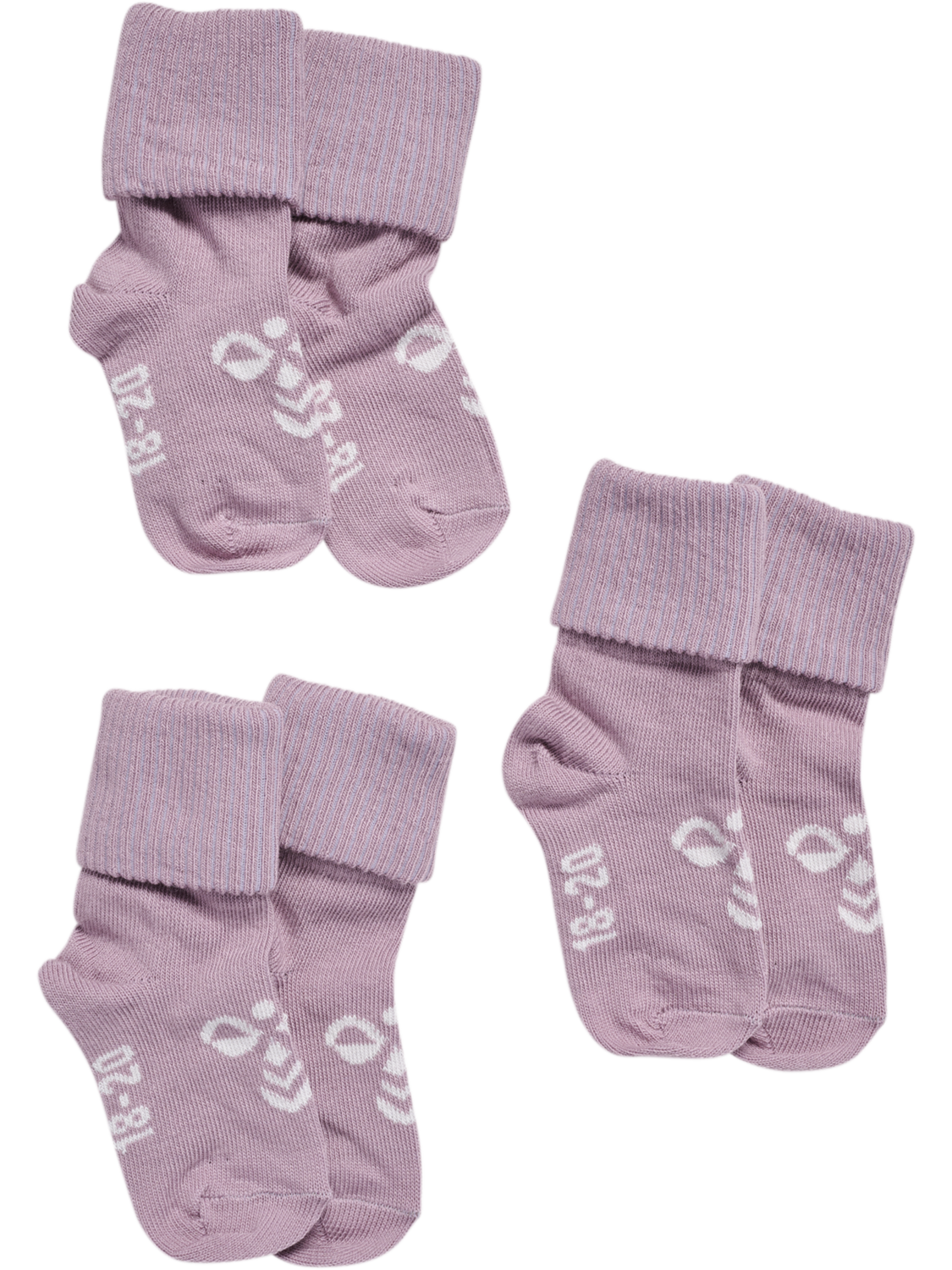 hmlMINI BEE 3-PACK SOCK, SEA FOG, packshot