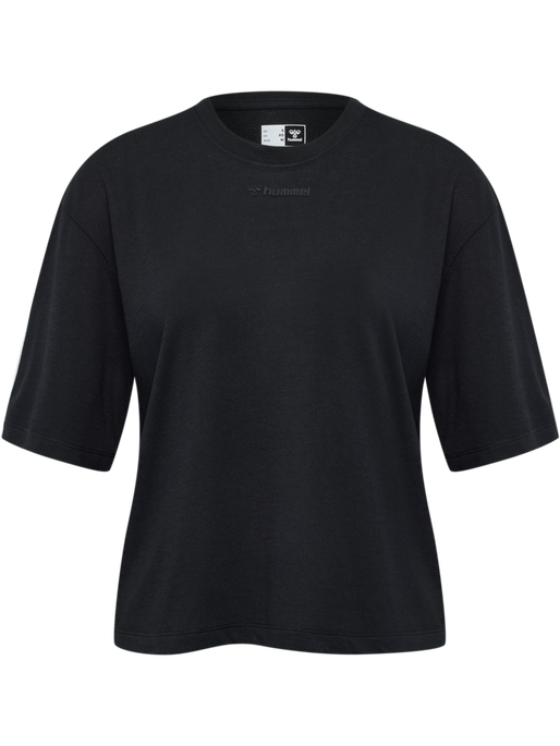 hmlMT VANJA BOXY SHORT T-SHIRT, BLACK hmlMT VANJA BOXY SHORT T-SHIRT, BLACK, packshot