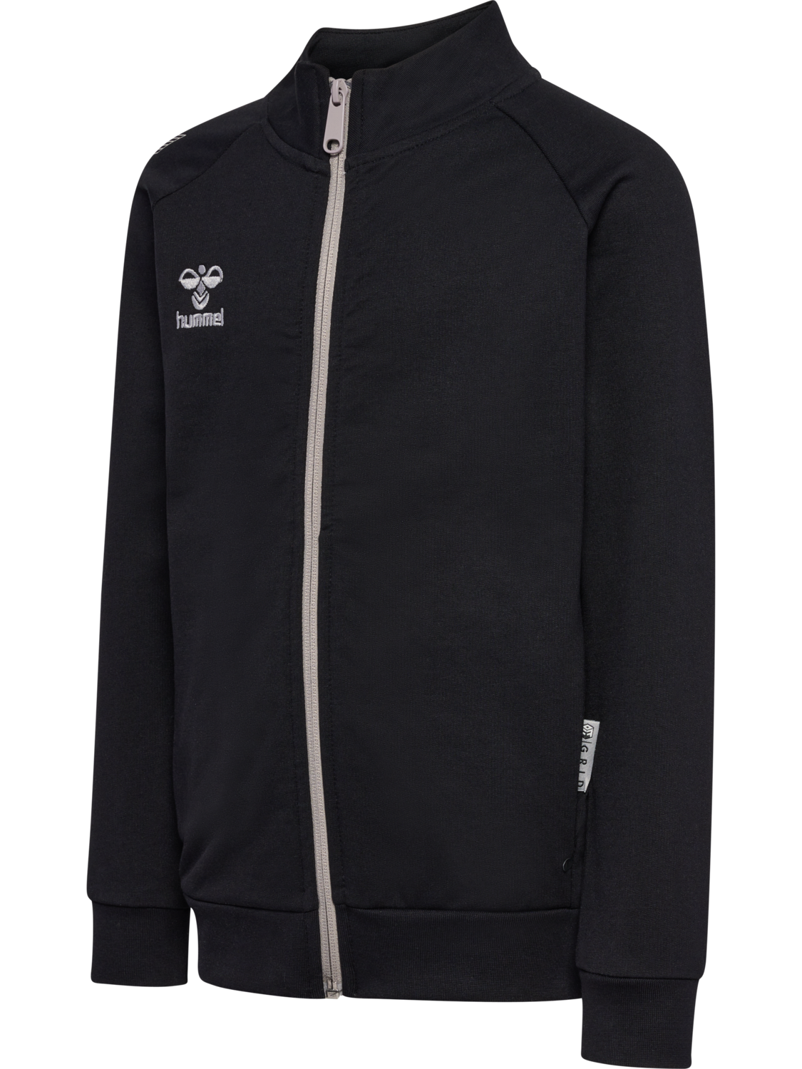 hmlMOVE GRID COTTON ZIP JACKET KIDS, BLACK, packshot