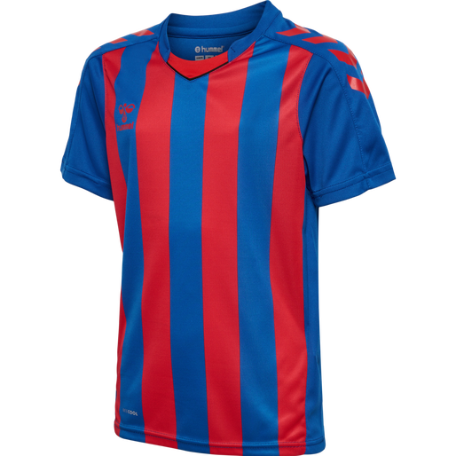 hmlCORE XK STRIPED JERSEY S/S KIDS, TRUE BLUE/TRUE RED, packshot
