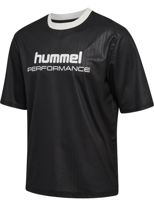 hmlPULSE LOOSE JERSEY S/S, BLACK hmlPULSE LOOSE JERSEY S/S, BLACK, packshot