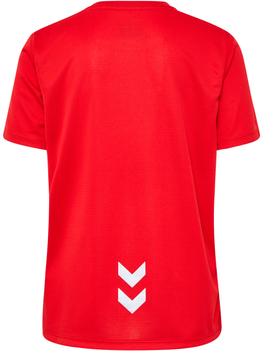 hmlRUN JERSEY S/S KIDS, TANGO RED, packshot