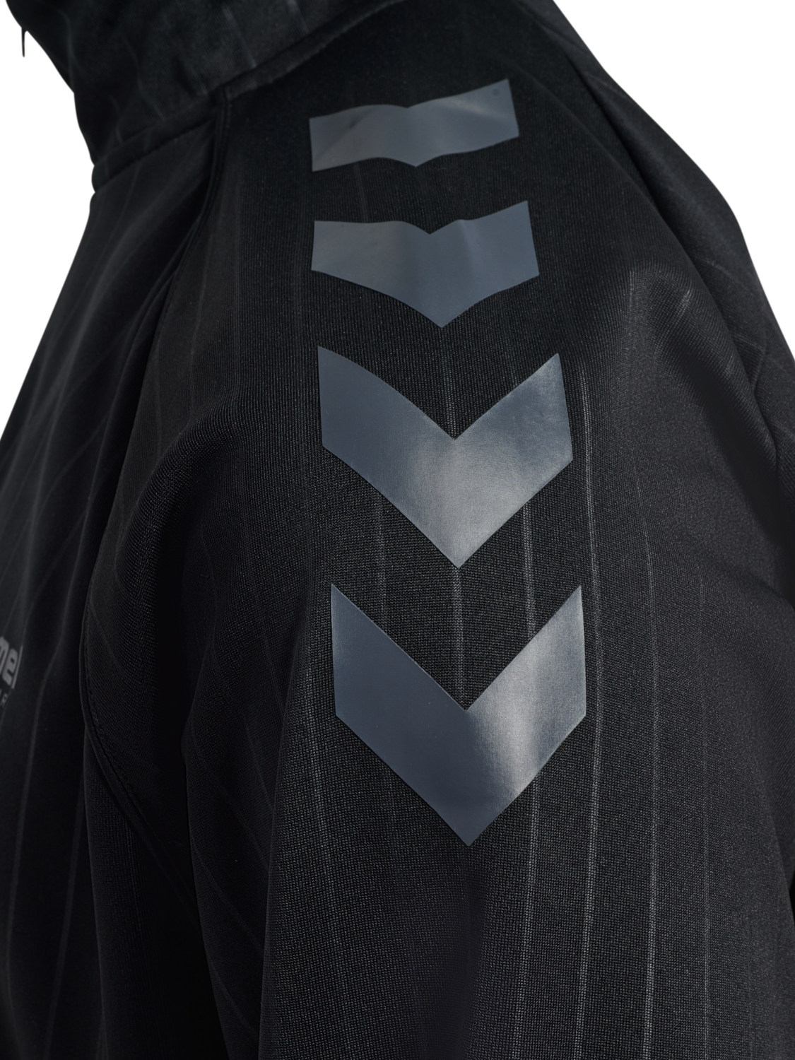 hmlSTRIPE HALFZIP, BLACK, packshot