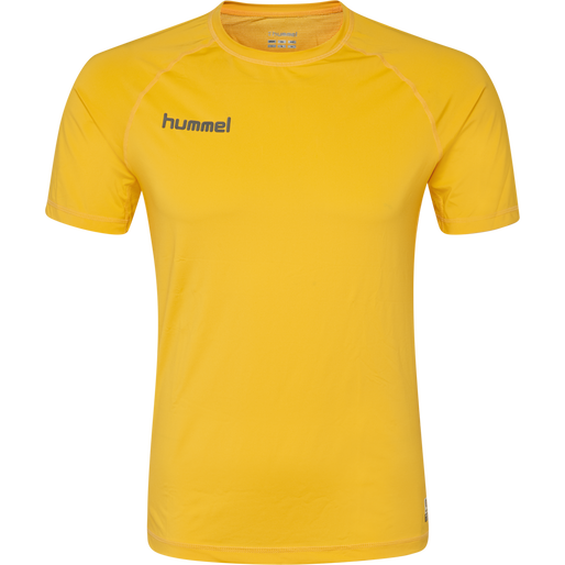 HUMMEL FIRST PERFORMANCE JERSEY S/S, SPORTS YELLOW, packshot