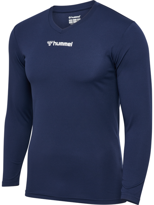 hmlBL ESSENTIAL TEE L/S, MARINE, packshot