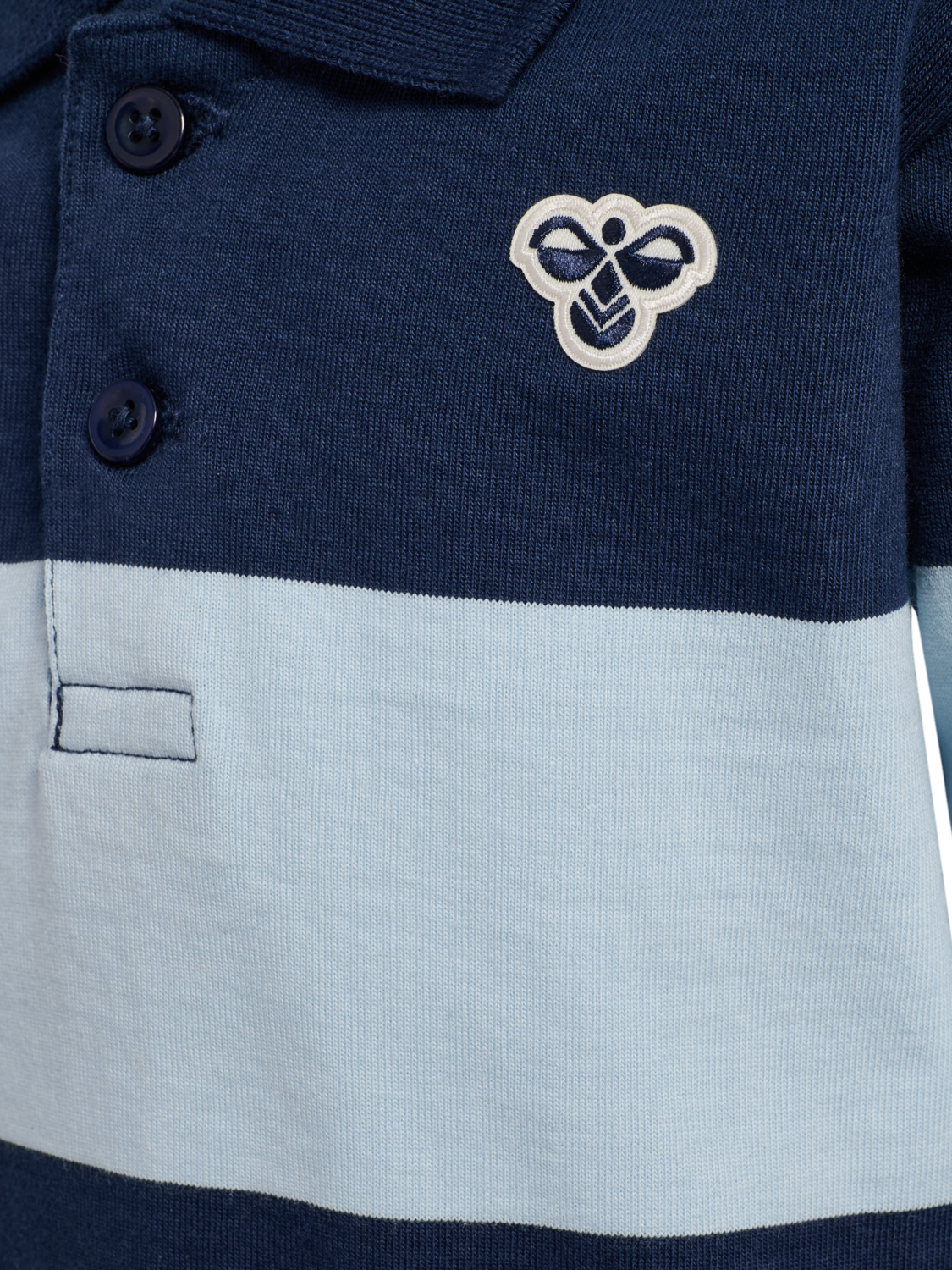 hmlMINI LOOSE STRIPE POLO SHIRT, DRESS BLUES, packshot