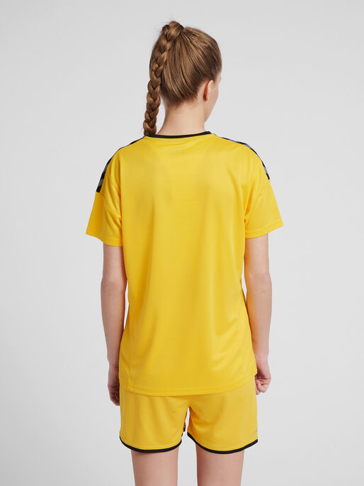 hmlAUTHENTIC POLY JERSEY WOMAN S/S, SPORTS YELLOW, model