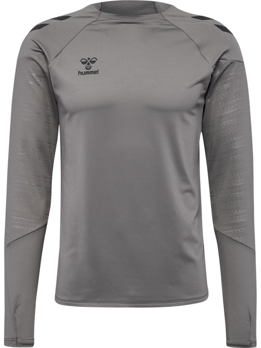 hmlPRO TRAINING CREW SWEAT, STEEL GRAY hmlPRO TRAINING CREW SWEAT, STEEL GRAY, packshot