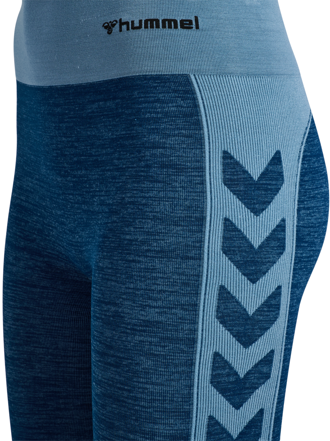 hmlCLEA SEAMLESS CYCLING SHORTS, NAVY PEONY/FADED DENIM, packshot