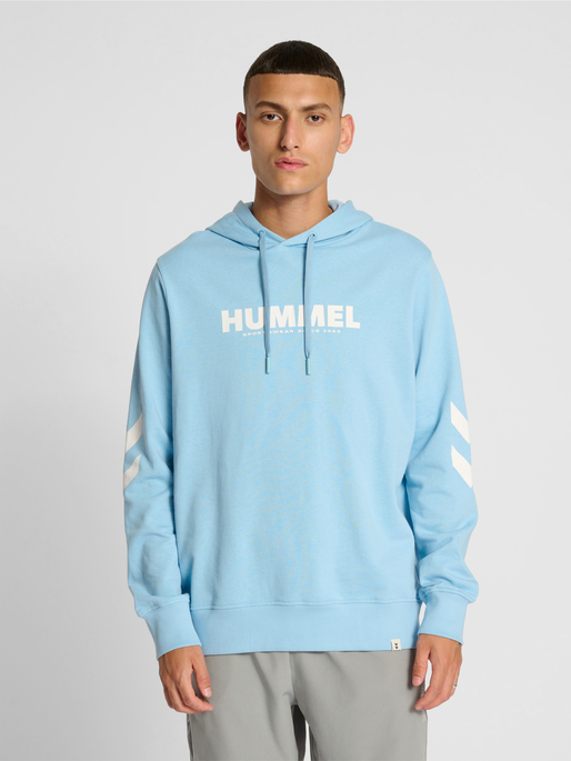 hmlLEGACY LOGO HOODIE, PLACID BLUE, model