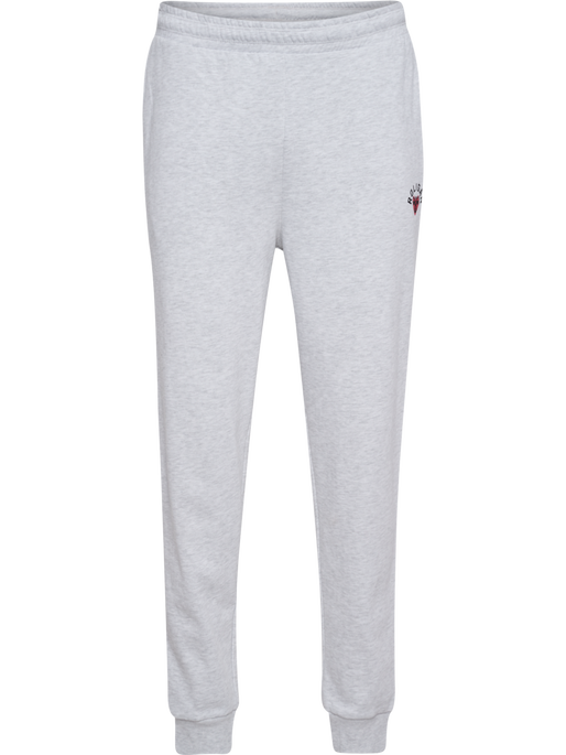 hmlROLIGAN SWEATPANTS, LIGHT GREY MELANGE, packshot