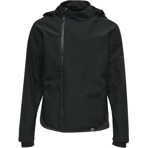 hmlNORTH SHELL JACKET, BLACK/ASPHALT, packshot