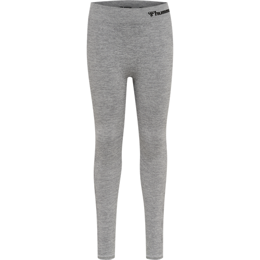 hmlCI JUNIOR SEAMLESS TIGHTS, GREY MELANGE, packshot