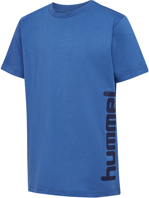 hmlPRINT T-SHIRT S/S, BRIGHT COBALT/BLACK IRIS, packshot