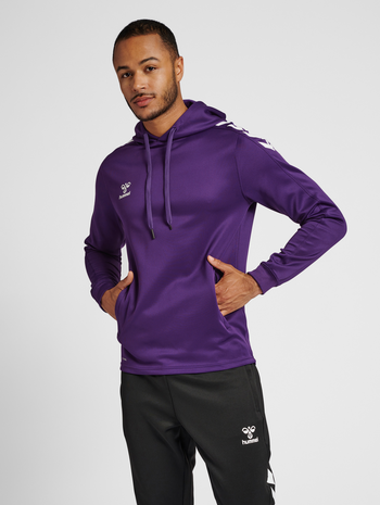hmlCORE XK POLY  HOOD SWEAT, ACAI, model