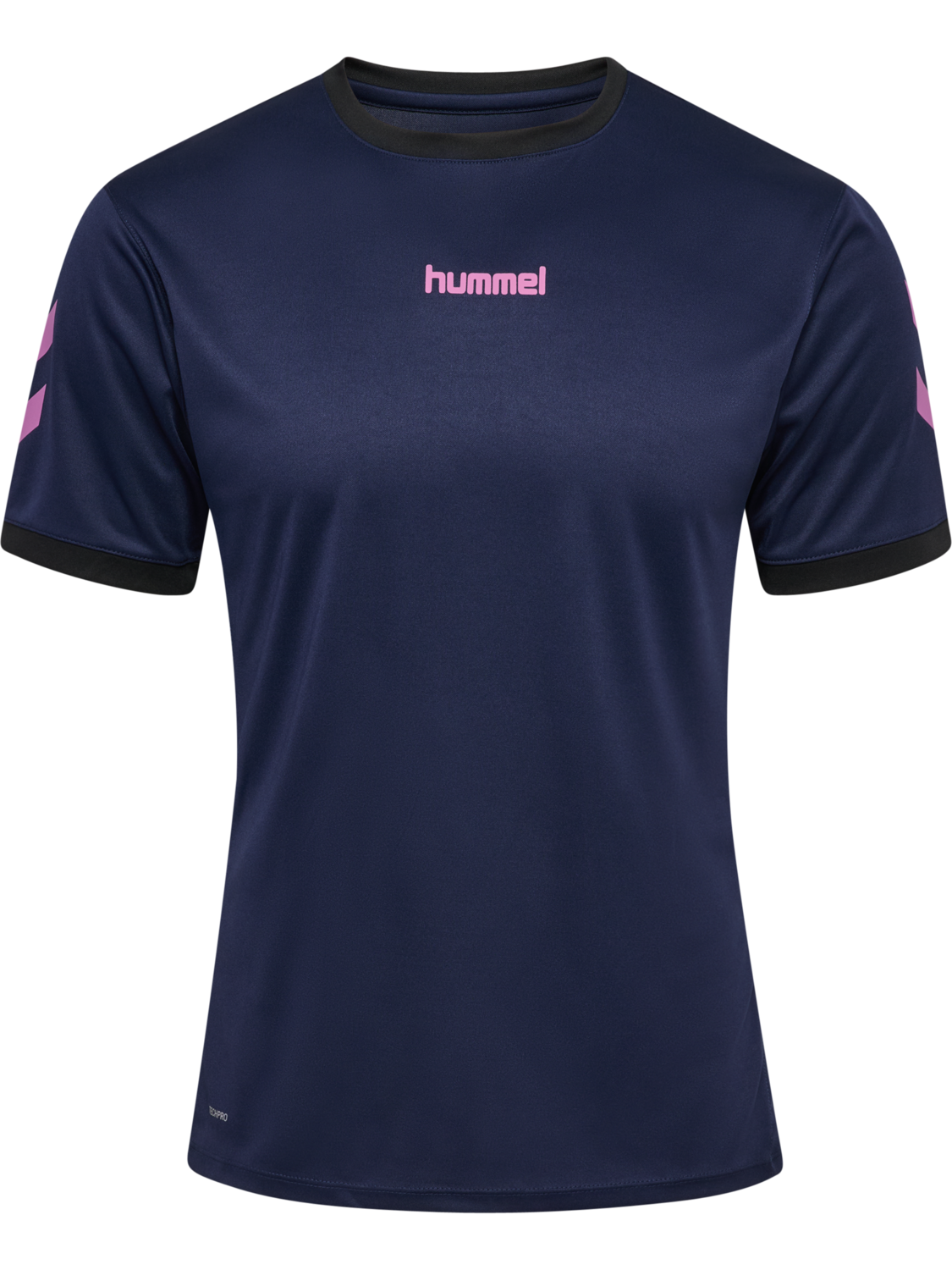 hmlBLAZE CLUB 26 POLY TEE, MARINE/PINK, packshot