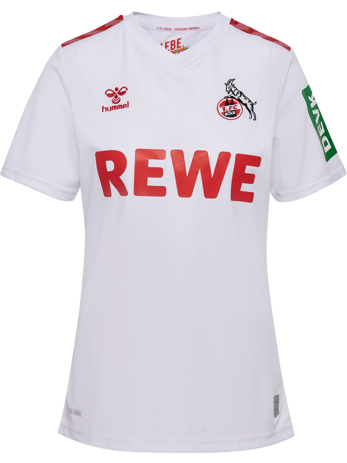 1FCK 23/24 HOME JERSEY S/S WOMAN, WHITE/TRUE RED, packshot