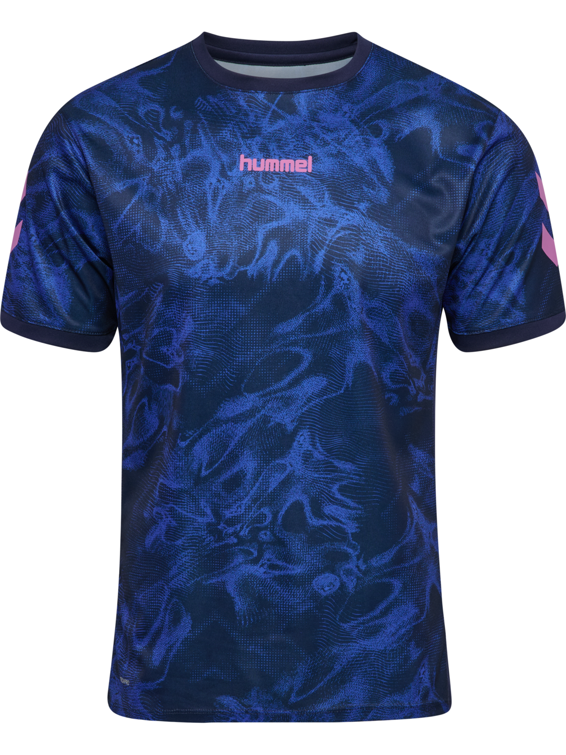 hmlBLAZE CLUB 26 GRAPHIC TEE, MARINE/DAZZLING BLUE, packshot