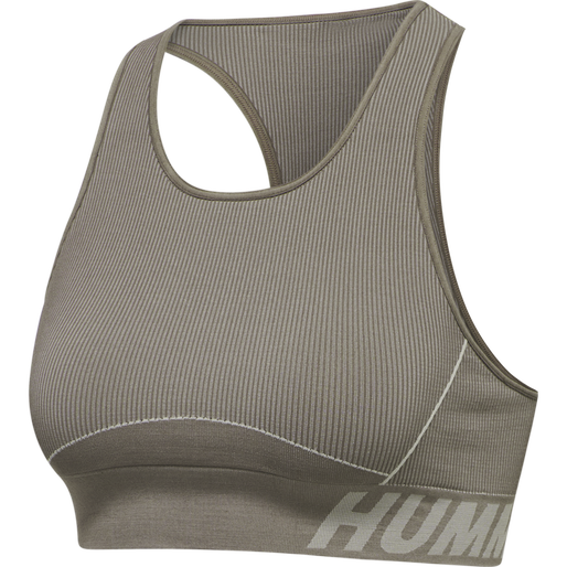 hmlTE CHRISTEL SEAMLESS SPORTS TOP, CHATEAU GRAY/DRIFTWOOD MELANGE, packshot