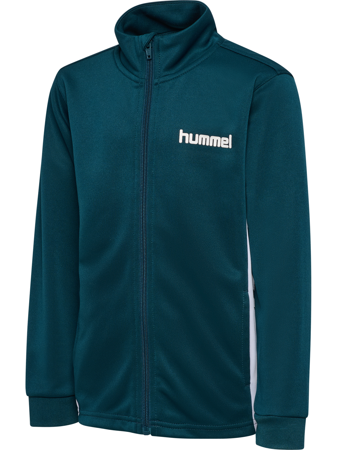 hmlJR CHEVRON ZIP JACKET, REFLECTING POND, packshot