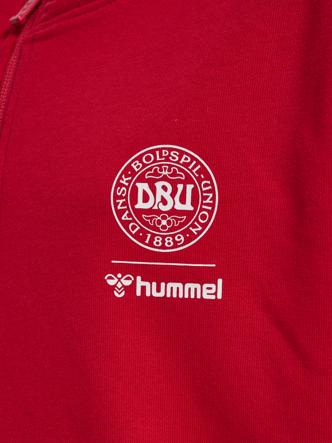 DBU 26 FAN RED-WHITE ZIP HOOD KIDS, TANGO RED/WHITE, packshot