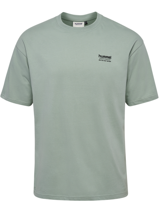 hmlLOOSE T-SHIRT S/S HSW FOOTBALL, ICEBERG GREEN, packshot