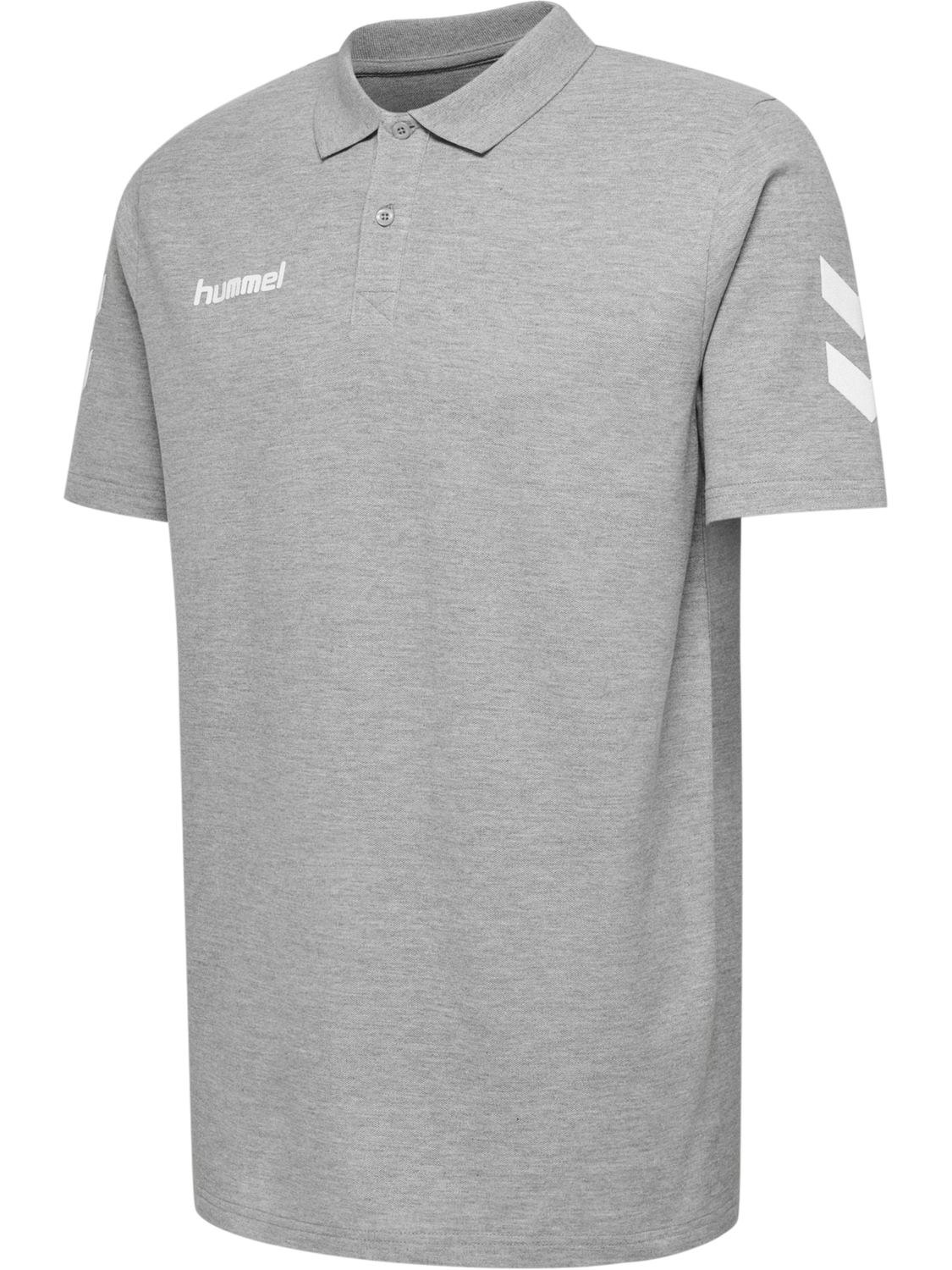 HUMMEL GO KIDS COTTON POLO, GREY MELANGE, packshot