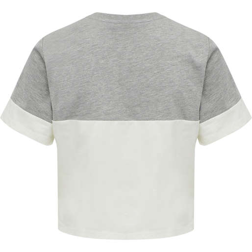 hmlLGC SIW CROPPED T-SHIRT, GREY MELANGE, packshot