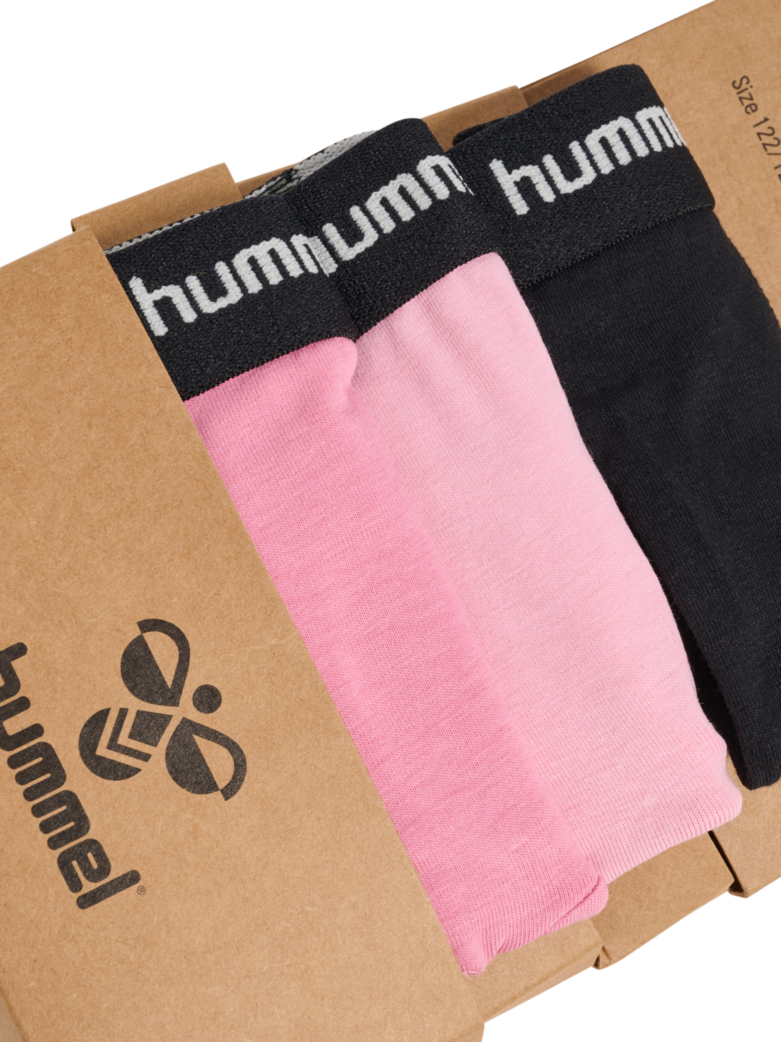 hmlJR NALA HIPSTERS 3 PACK, PINK NECTAR/POLIGNAC/BLACK, packshot