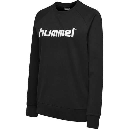 HUMMEL GO COTTON LOGO SWEATSHIRT WOMAN, BLACK, packshot