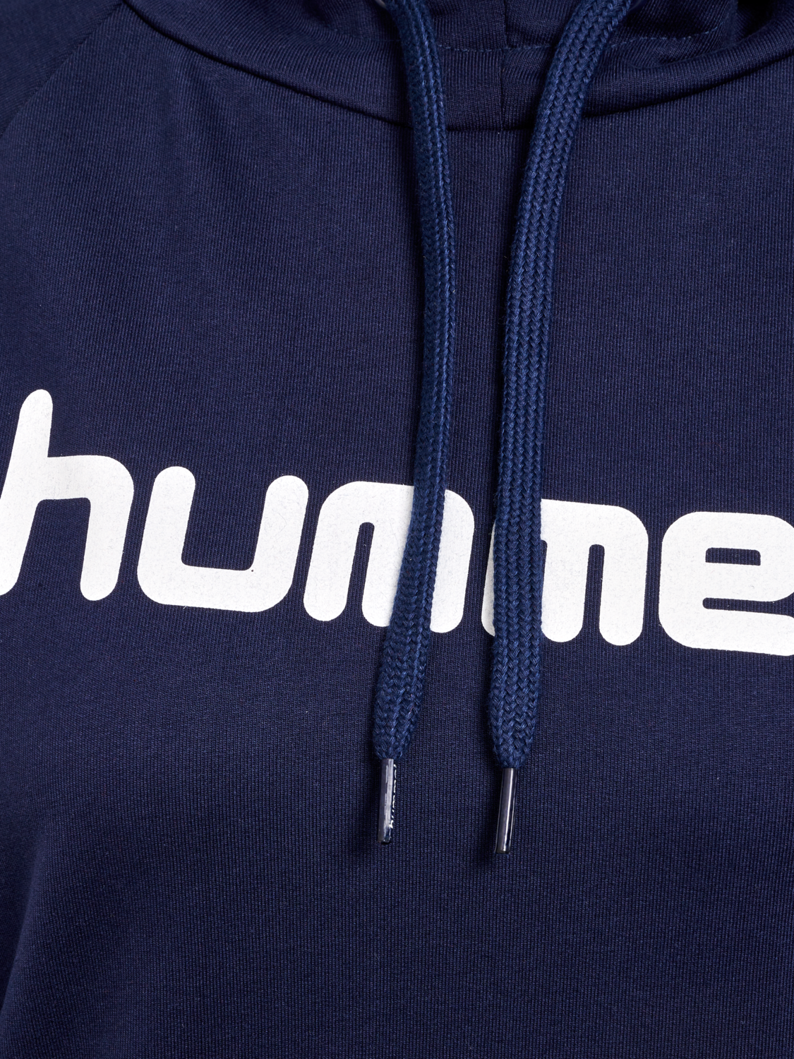 HUMMEL GO COTTON LOGO HOODIE WOMAN, MARINE, packshot