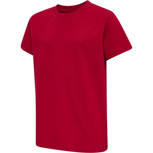 hmlRED BASIC T-SHIRT S/S KIDS, TANGO RED, packshot