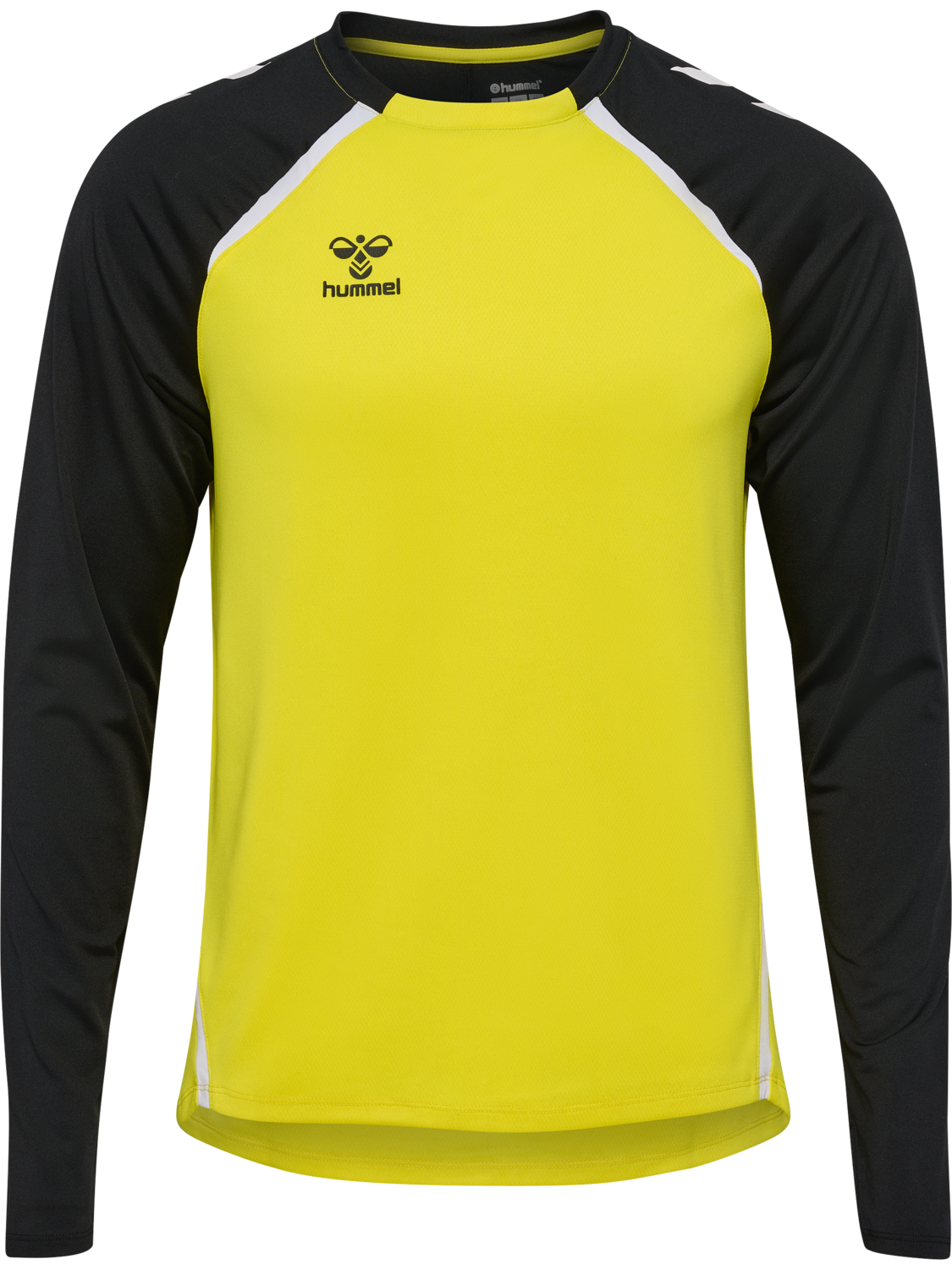 hmlLEAD 2.0 CREW SWEAT, BLAZING YELLOW/BLACK, packshot