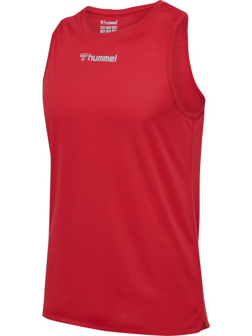 hmlRUN SINGLET S/L, TANGO RED, packshot
