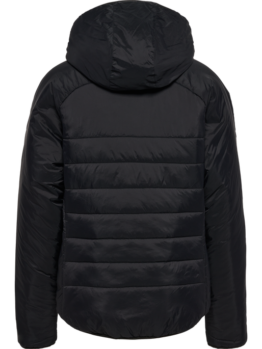hmlGO QUILTED HOOD JACKET WOMAN, BLACK, packshot