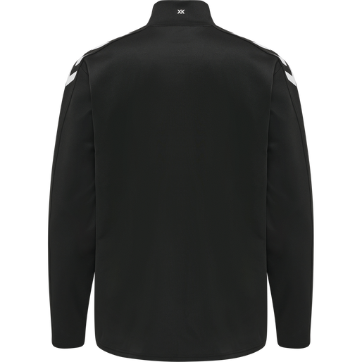 hmlCORE XK POLY ZIP SWEAT, BLACK/BLACK, packshot