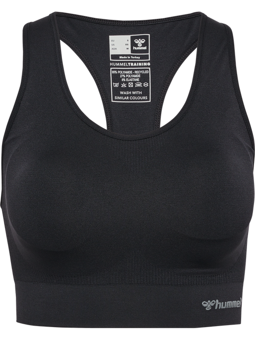 hmlTIF SEAMLESS PADDED SPORTS BRA, BLACK, packshot