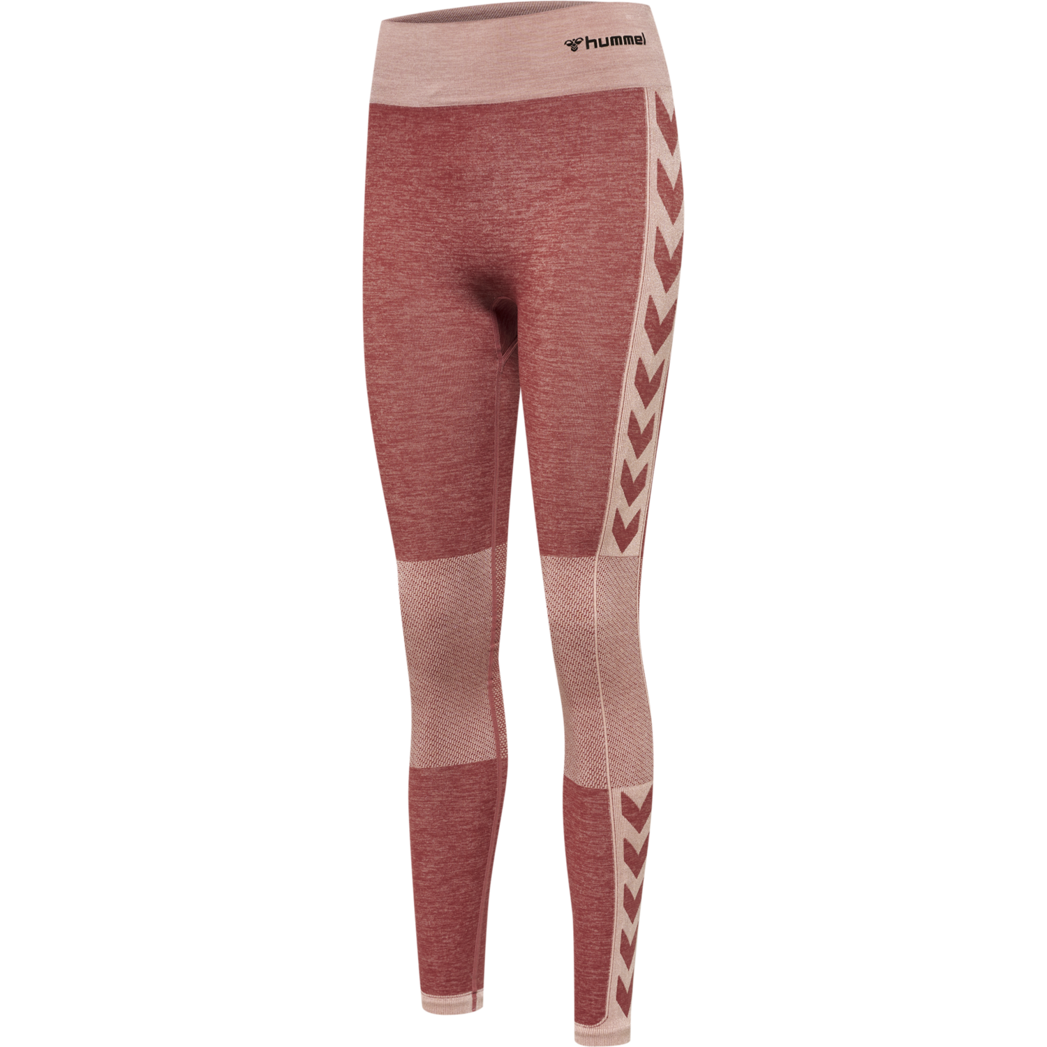 hmlCLEA SEAMLESS MID WAIST TIGHTS, WITHERED ROSE/ROSE TAN MELANGE, packshot