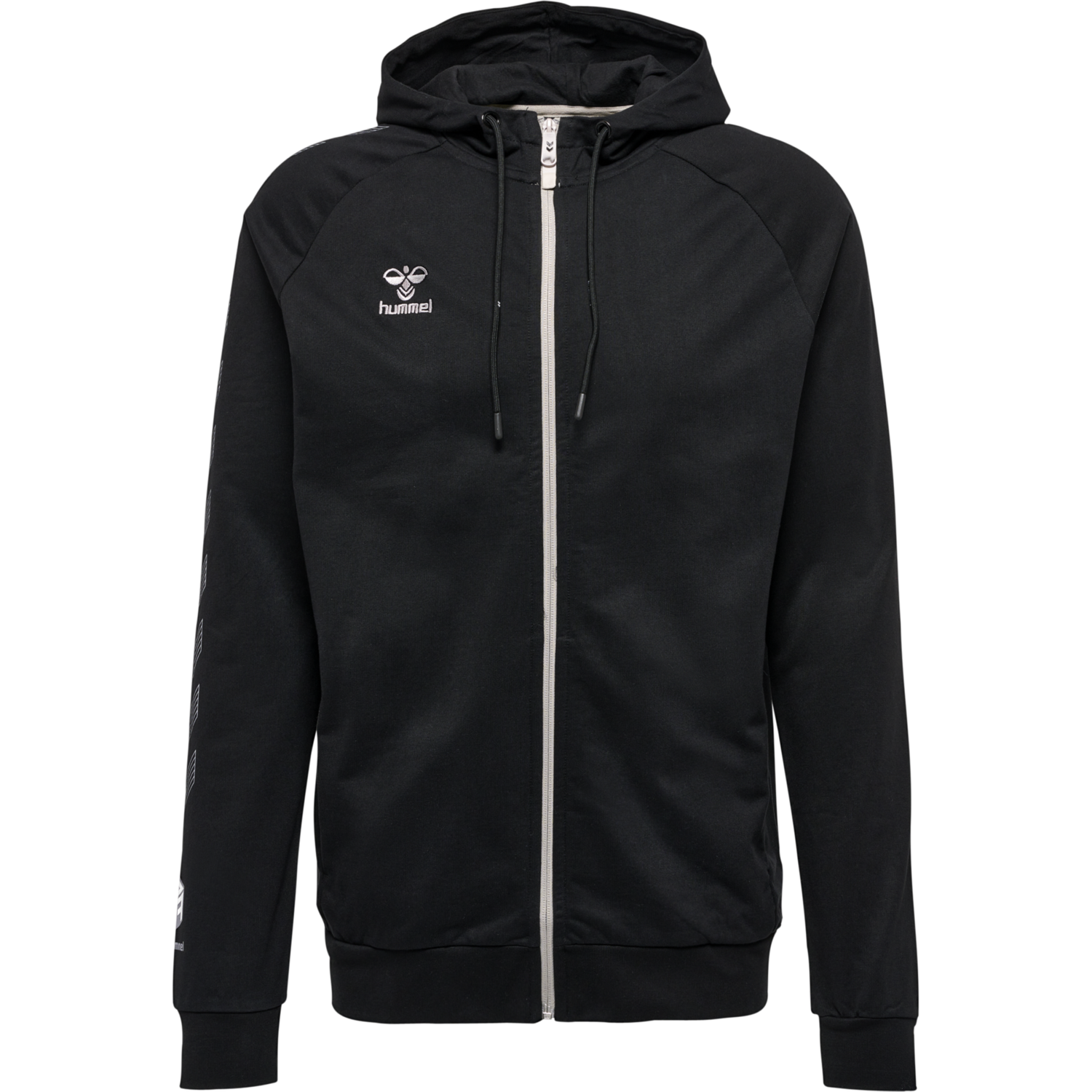 hmlMOVE GRID COTTON ZIP HOODIE WOMA, BLACK, packshot