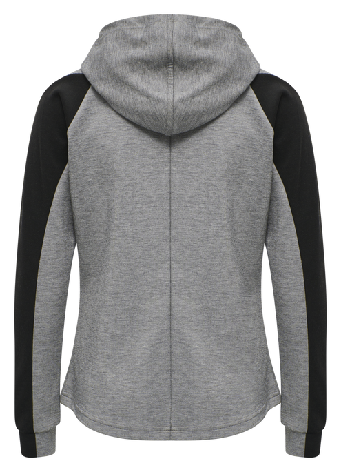 hmlESSI ZIP HOODIE, GREY MELANGE, packshot