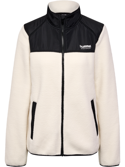 hmlLGC MALIKAT FLEECE JACKET, TOFU hmlLGC MALIKAT FLEECE JACKET, TOFU, packshot