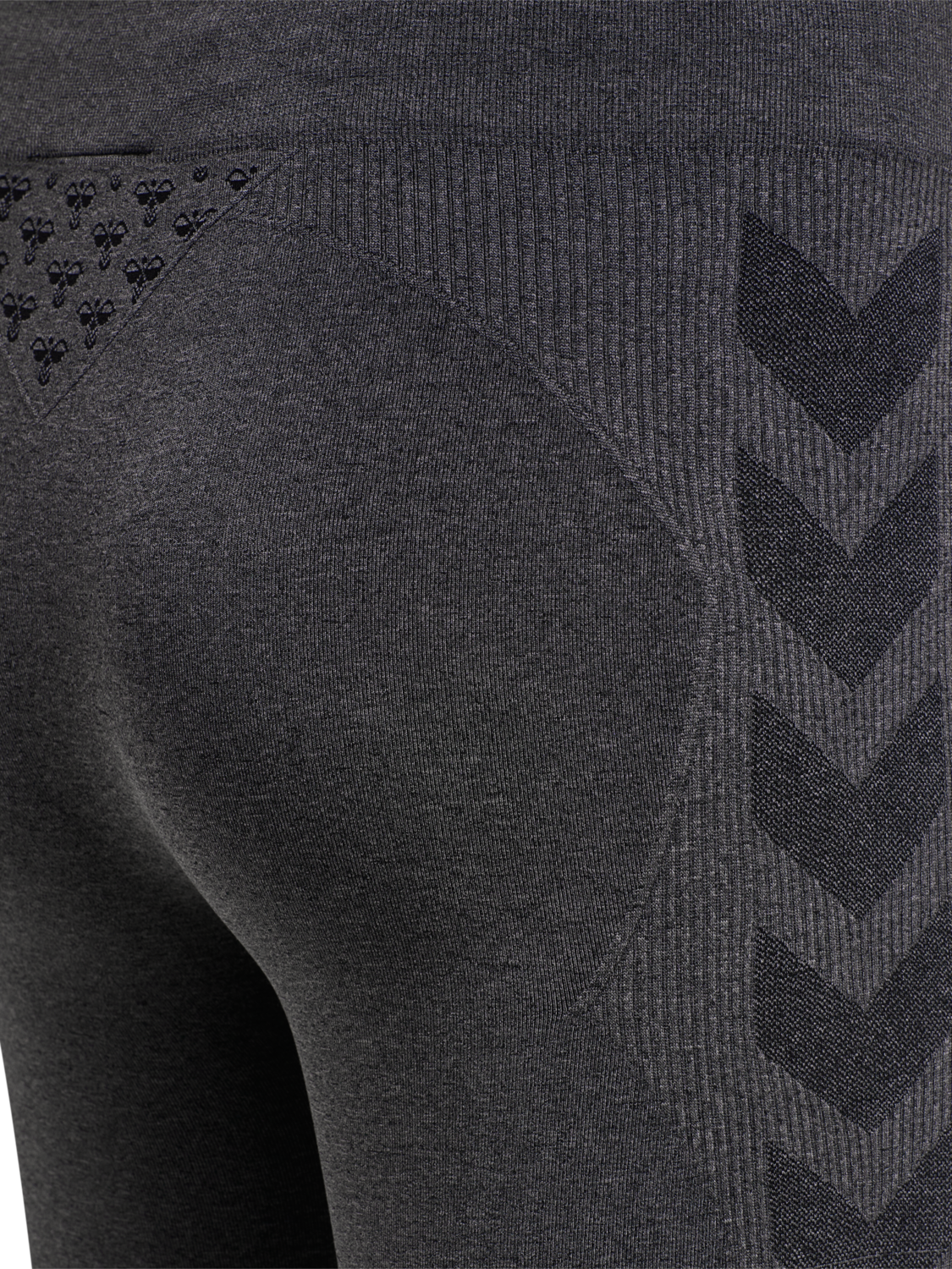 hmlCI SEAMLESS CYCLING SHORTS, BLACK MELANGE, packshot